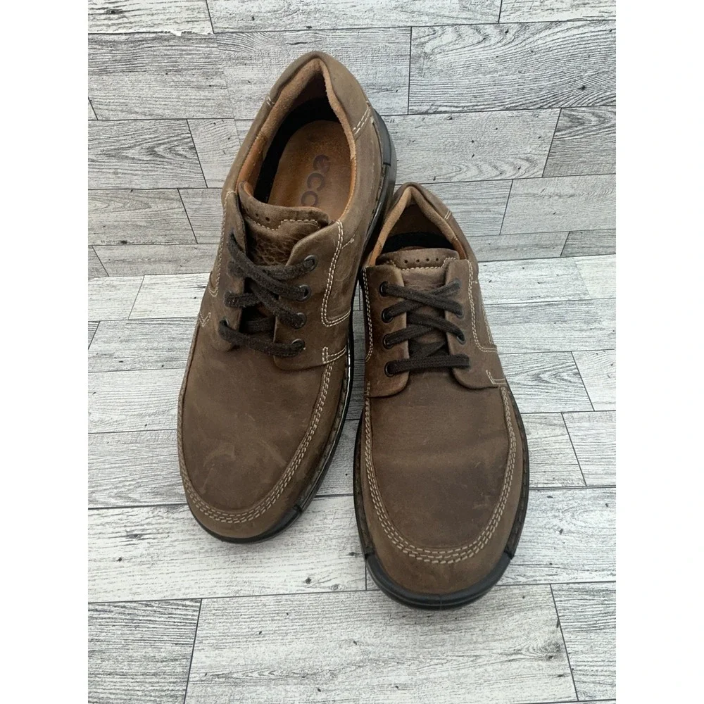 Ecco Shoes Mens Size 8 Casual‎ Comfort Oxford Walking Leather Lace Up 500104